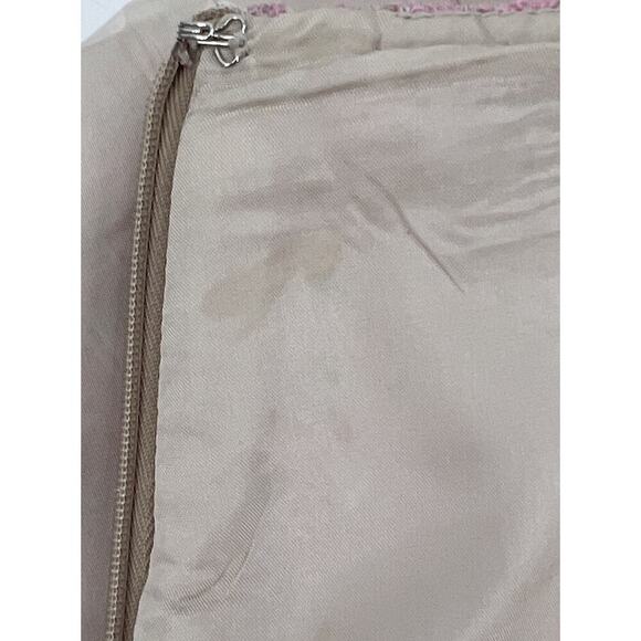 Worth Womens Pink & Tan Tweed Pencil Skirt Preppy Business Career 90s Clueless - Picture 9 of 9